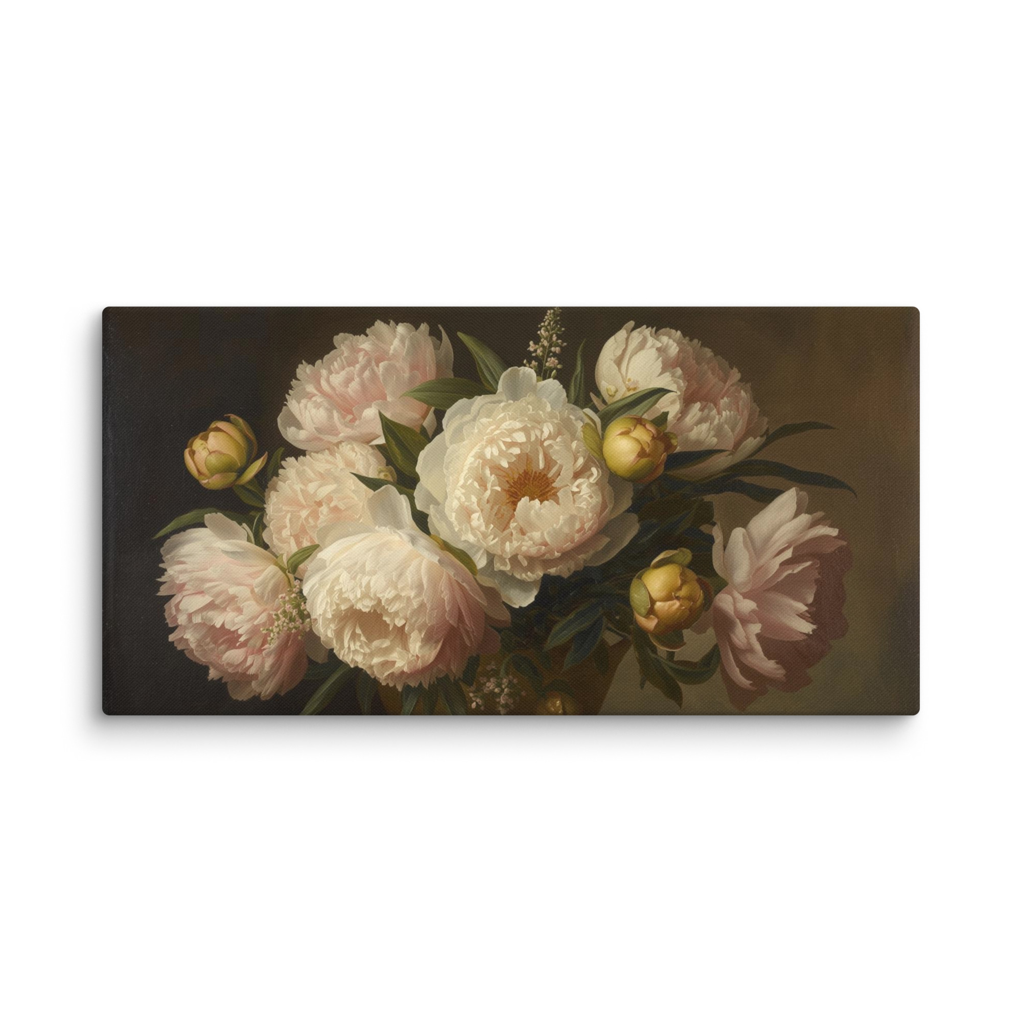 Galerie peintures Tableau décoratif mural. Pivoines d’antan #4 ( taille en inch)