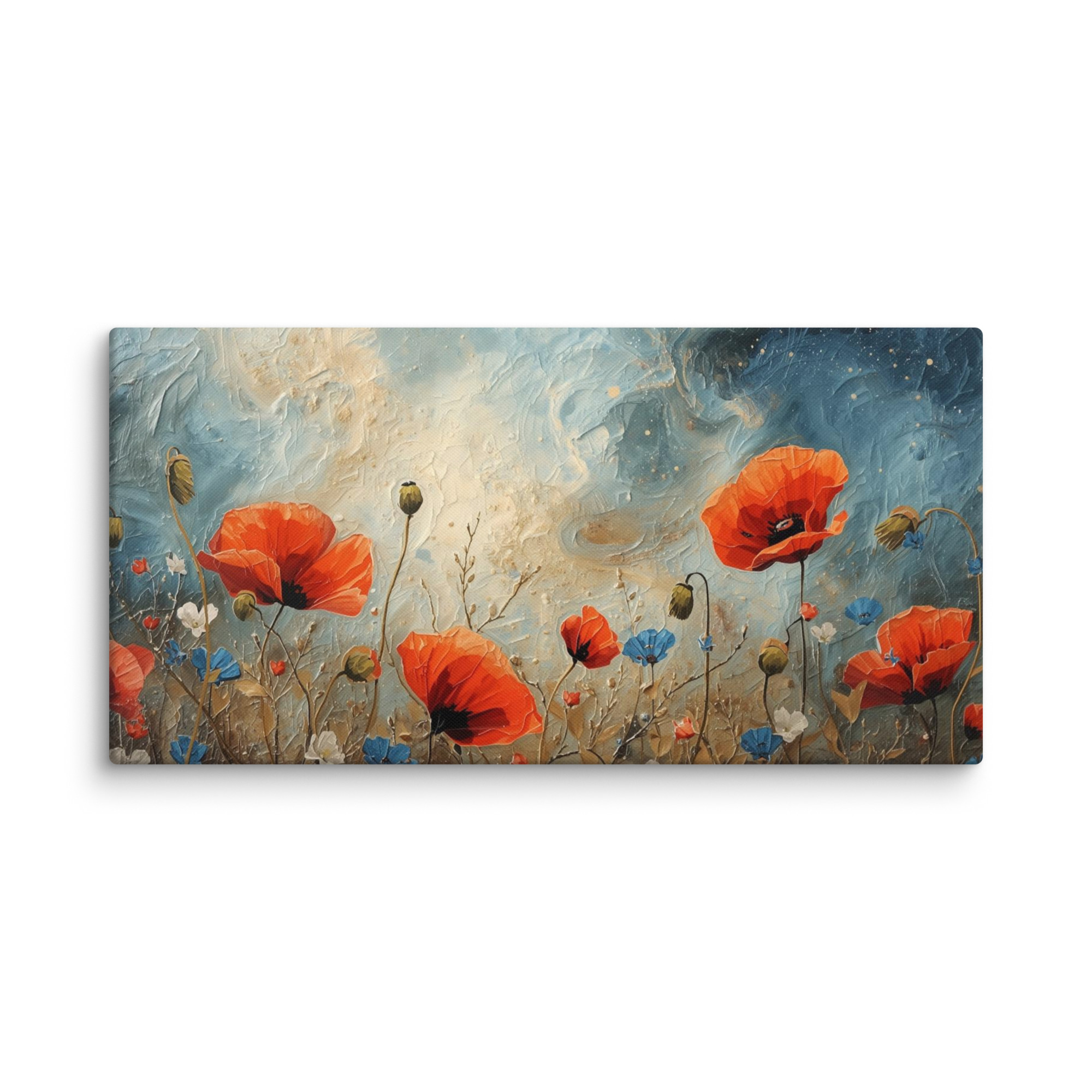 Galerie peintures Tableau décoratif mural. Nébuleuse coquelicots #3 (taille en inch)