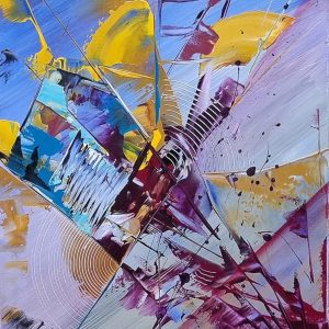 toile originale heart 38x46cm