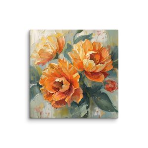 tableau décoratif pour intérieur "warm floral"