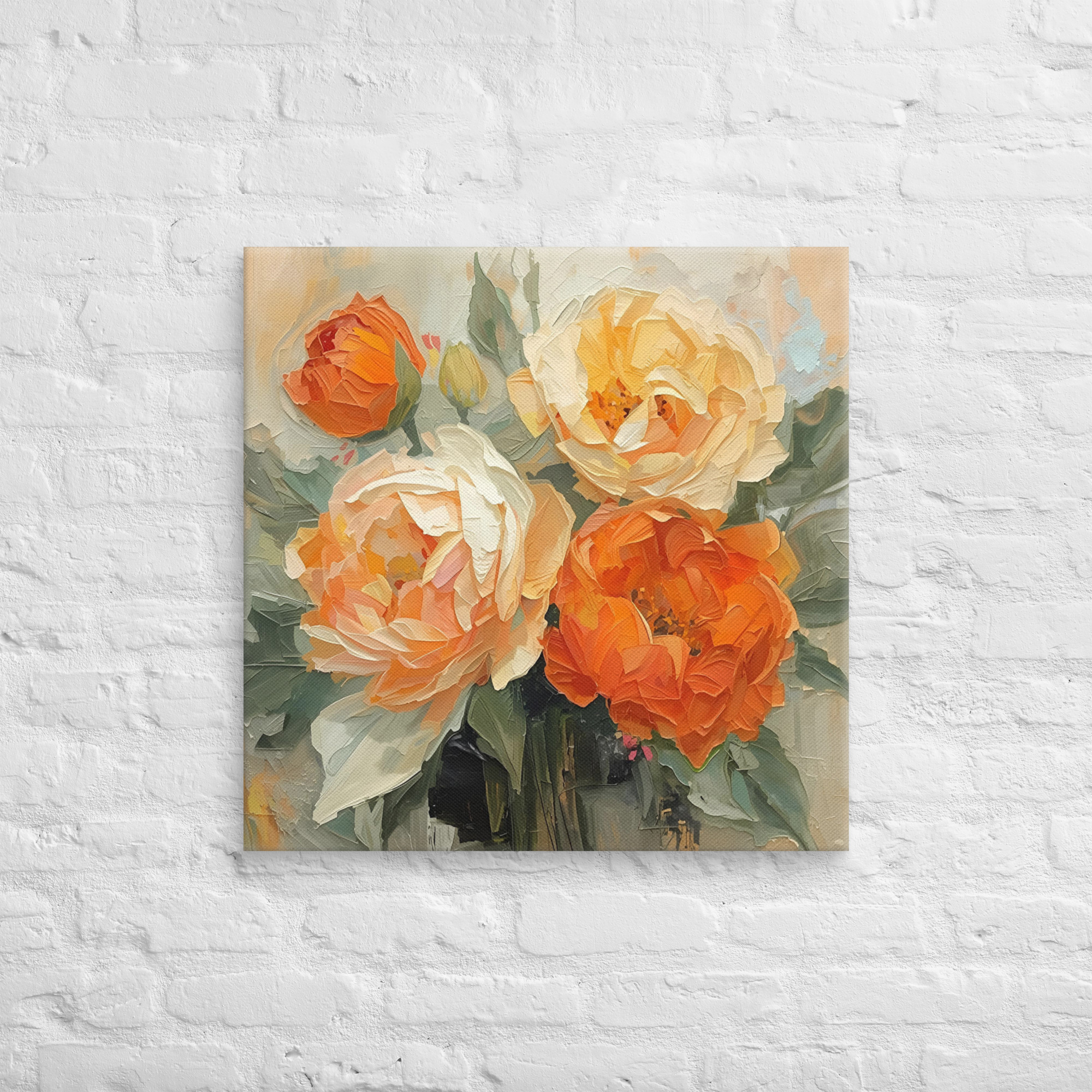 tableau décoratif salon warm floral #3 tableau décoratif salon warm floral #3