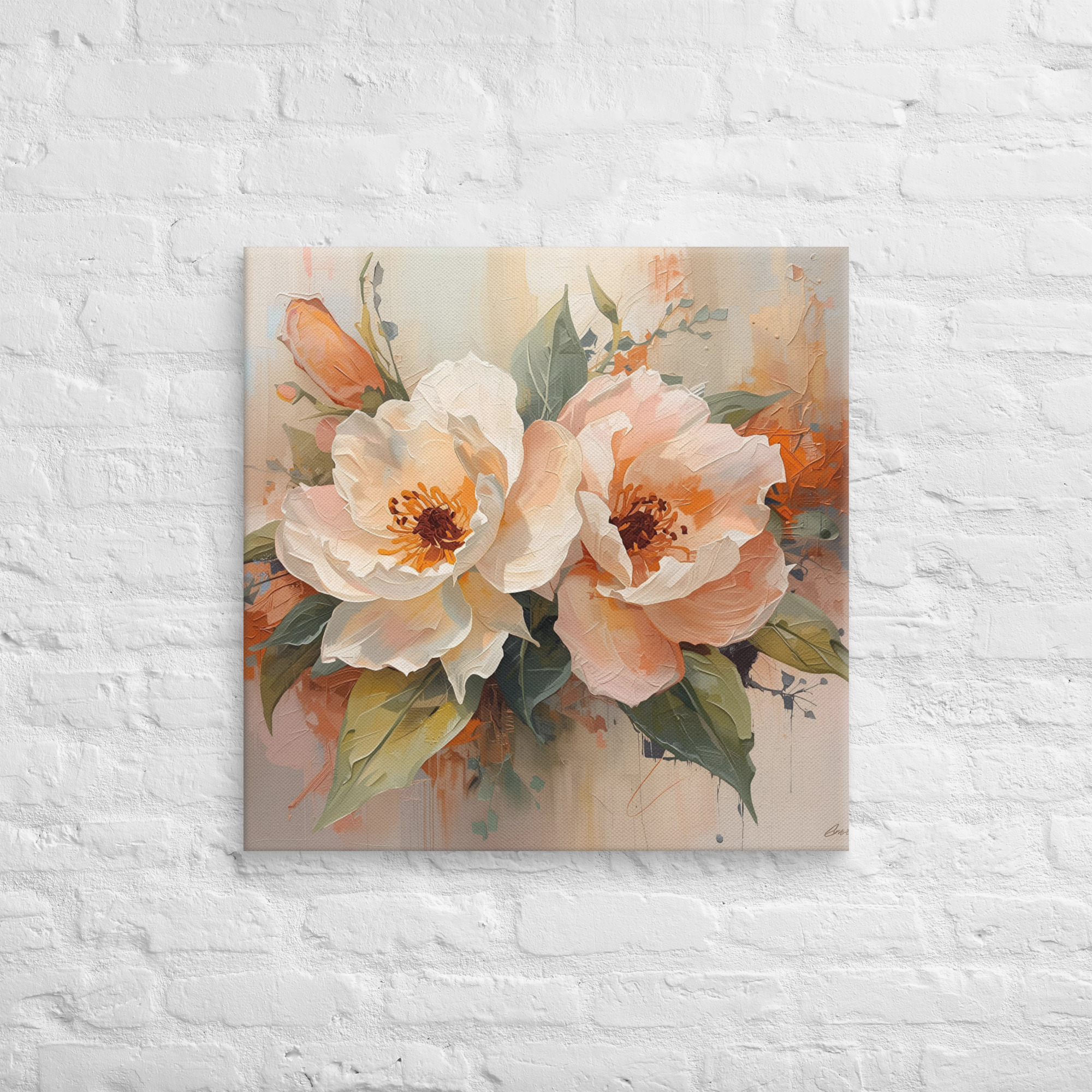 tableau décoratif salon "pastel floral" tableau décoratif salon "pastel floral"