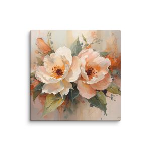 tableau décoratif salon "pastel floral"