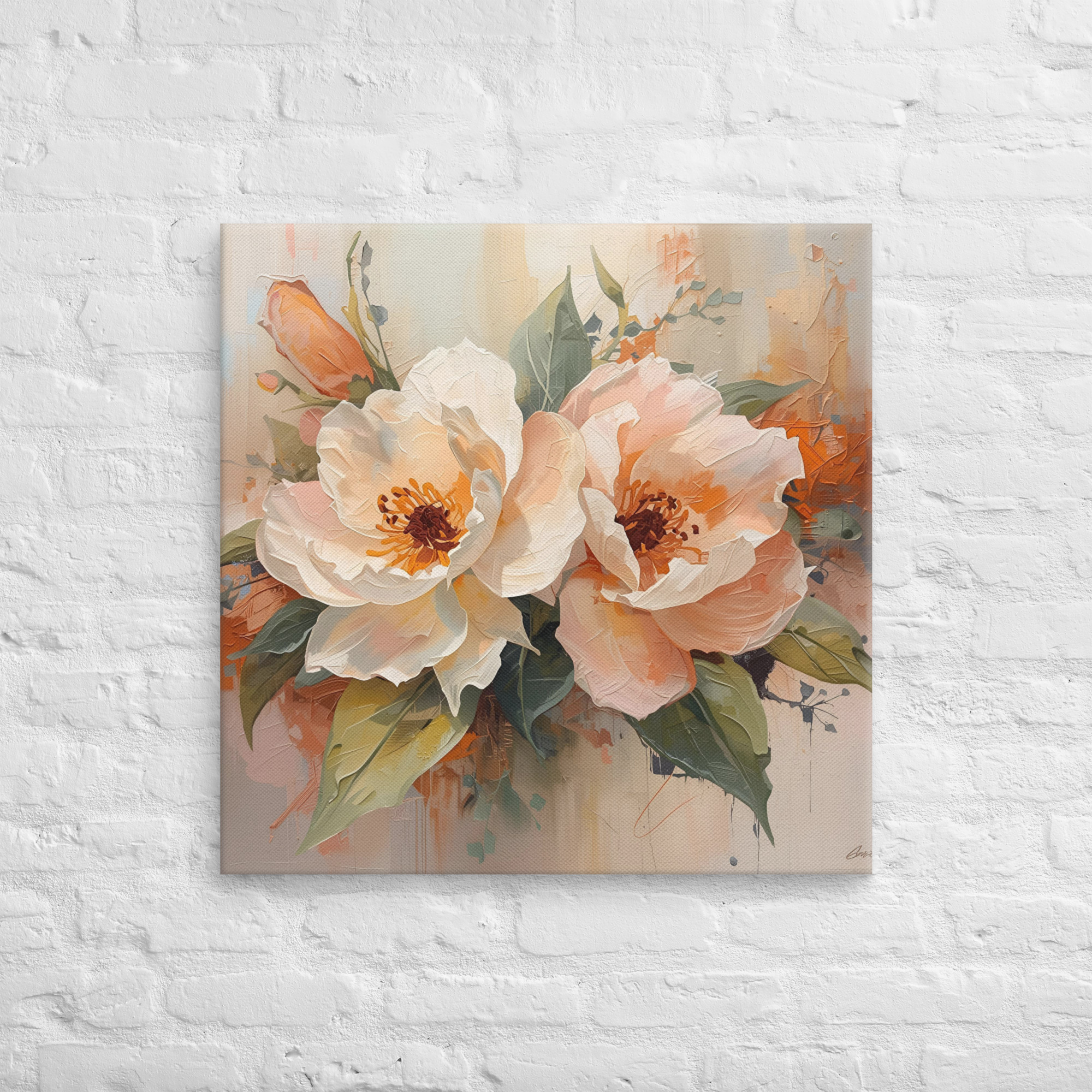 tableau décoratif salon "pastel floral" tableau décoratif salon "pastel floral"