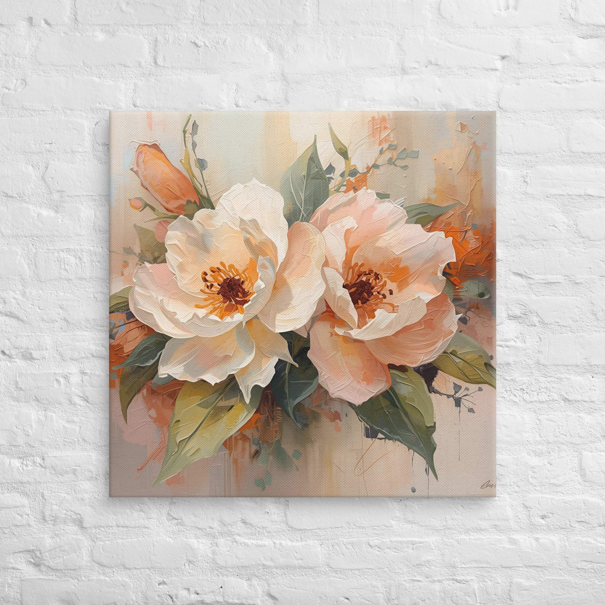 tableau décoratif salon "pastel floral" tableau décoratif salon "pastel floral"