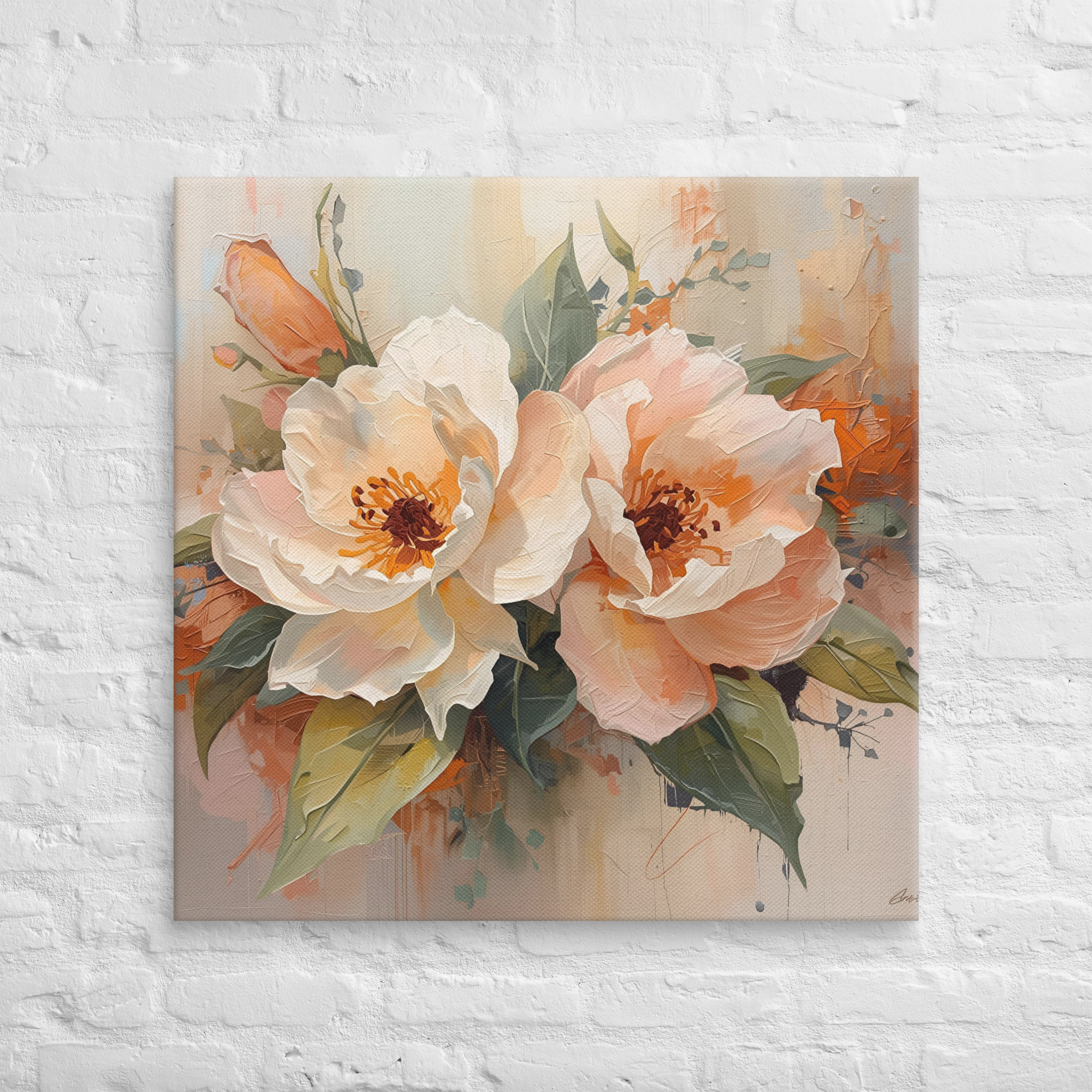 tableau décoratif salon "pastel floral" tableau décoratif salon "pastel floral"