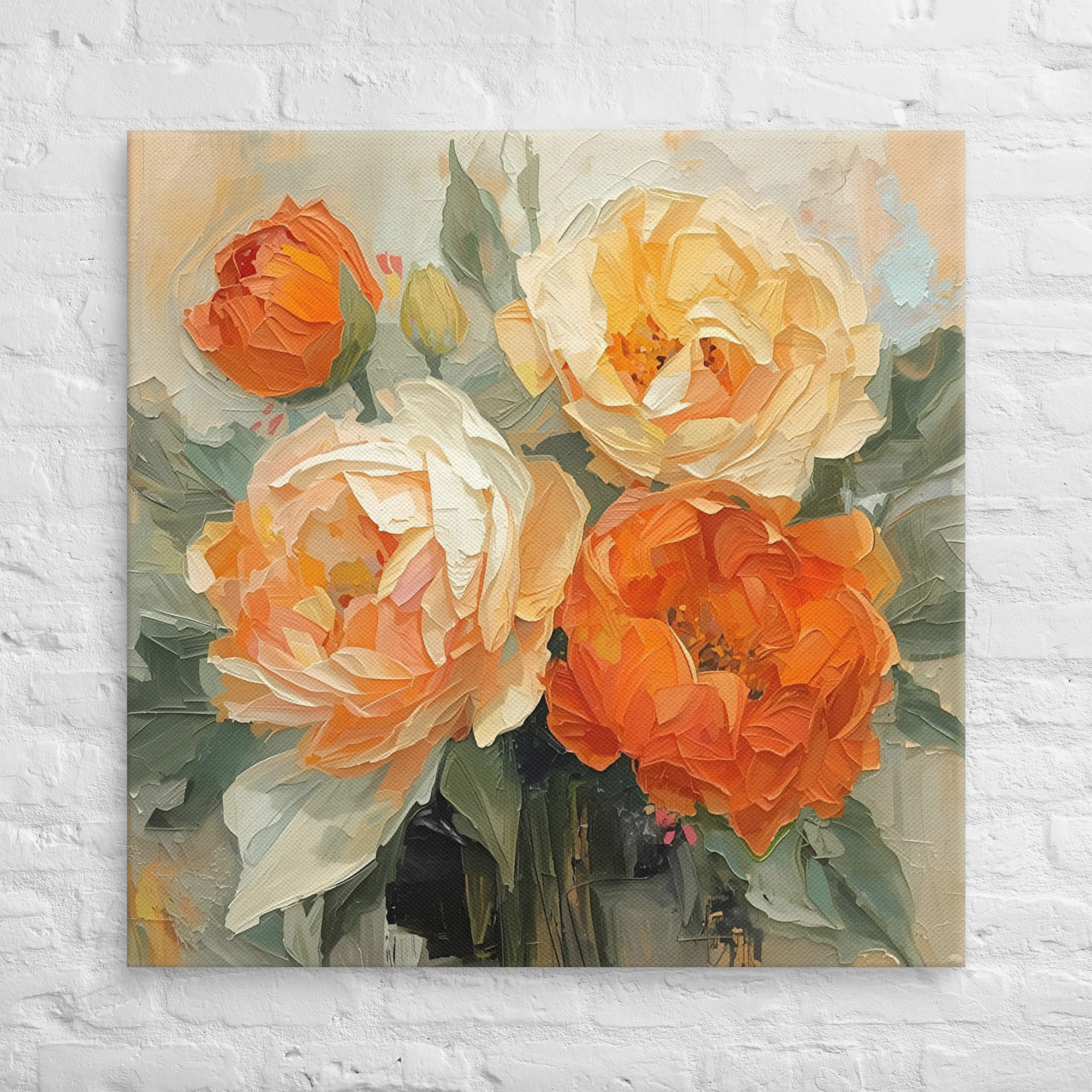 tableau décoratif salon warm floral #3 tableau décoratif salon warm floral #3